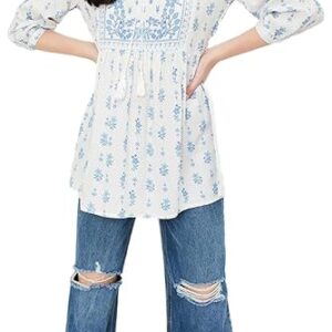 Blue Bloom Floral Tunic